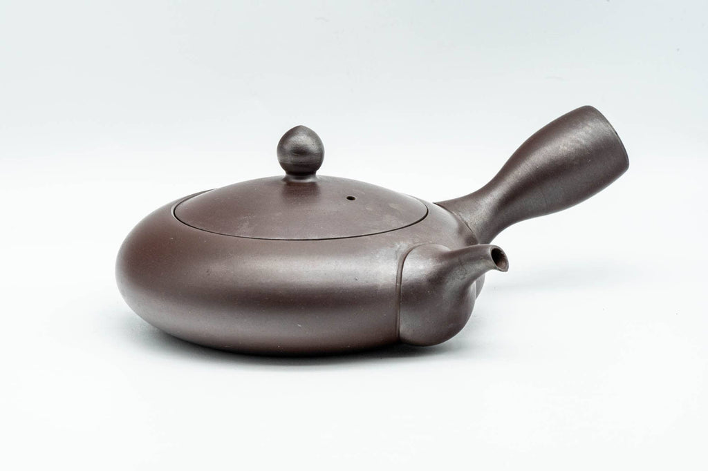 Japanese Kyusu - Purple Hira-gata Banko-yaki Debeso Teapot - 160ml