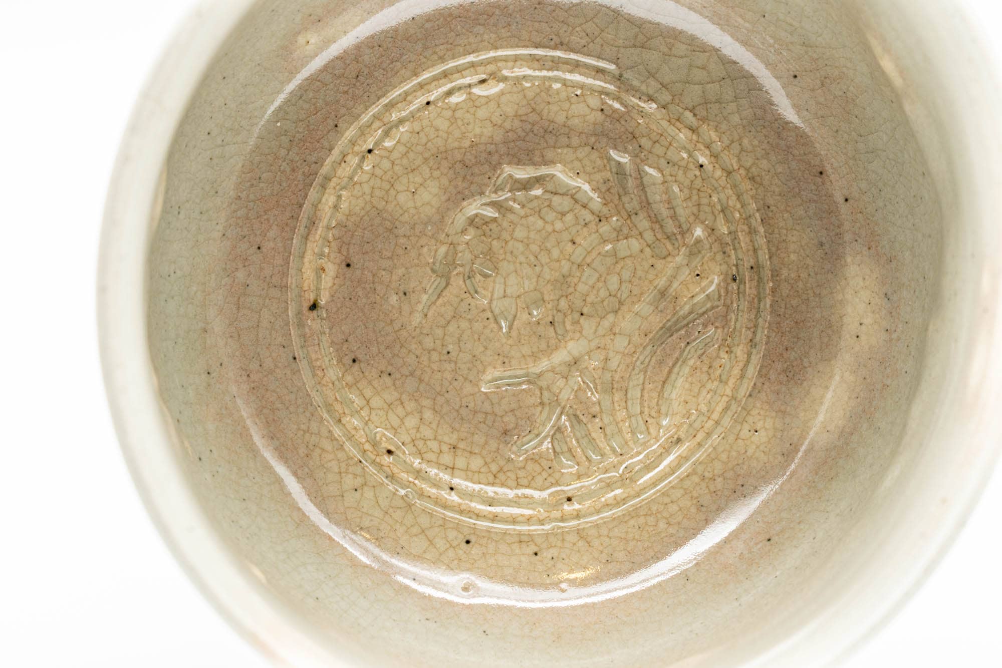 Japanese Matcha Bowl - 香雲 Miyagawa Kouun - Wave Engraved Kyo-yaki Dojimari-gata Chawan - 350ml