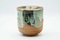 Japanese Mizusashi - Green Hare's Fur Drip-Glazed Fresh Water Container - 1200ml