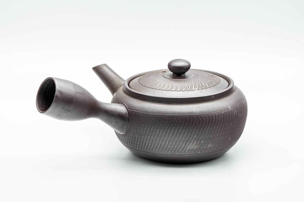 Japanese Kyusu - Engraved Banko-yaki Obi-ami 360 Strainer Teapot - 325ml