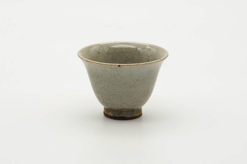 Japanese Teacup - Small Sage Gray Celadon Glazed Guinomi - 50ml