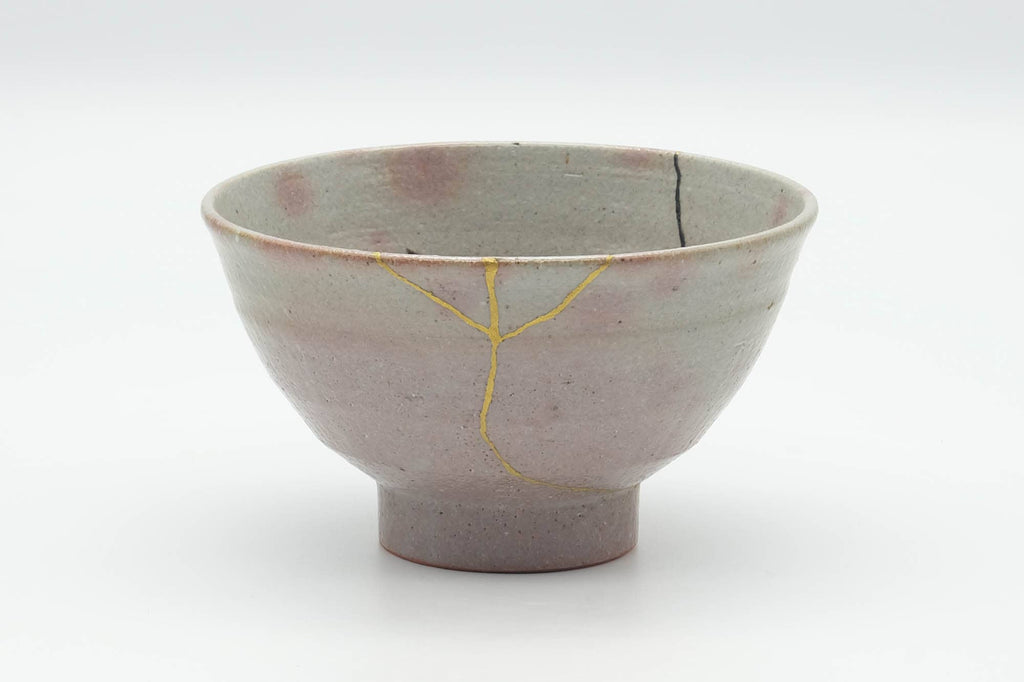 Japanese Matcha Bowl - 有作作 Kintsugi Gohonte Glazed Ido-gata Chawan - 300ml