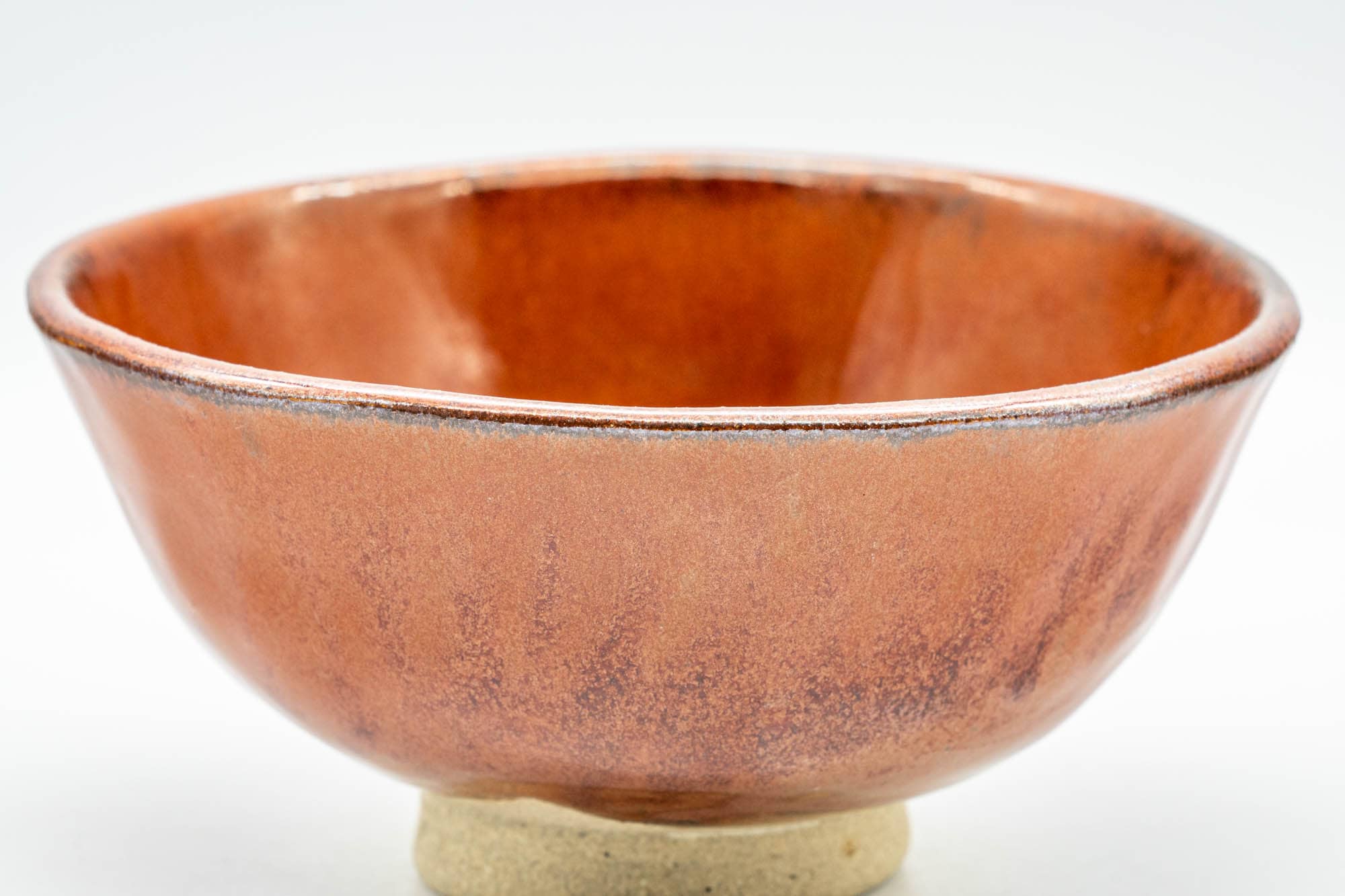 Japanese Matcha Bowl - 久 Amber Red Wabi-Sabi Chawan - 150ml
