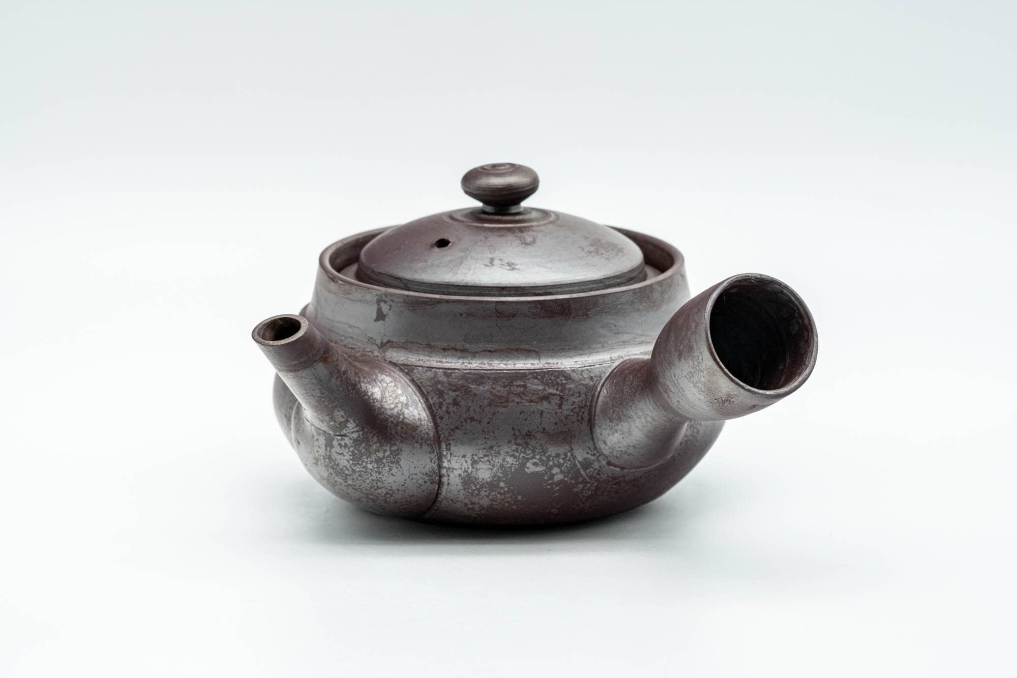Japanese Kyusu - Collared Purple Banko-yaki Mesh Teapot - 240ml