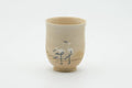Japanese Teacup - Beige Glazed Egrets Tulip Yunomi - 130ml