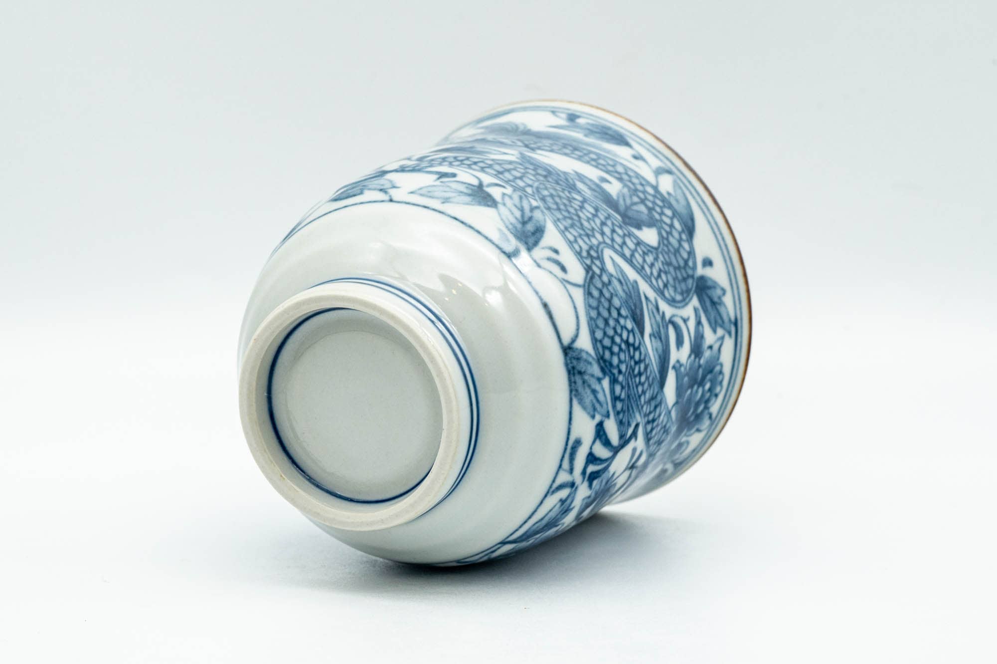 Japanese Teacup - Blue Dragon Leaves Arita-yaki Yunomi - 200ml