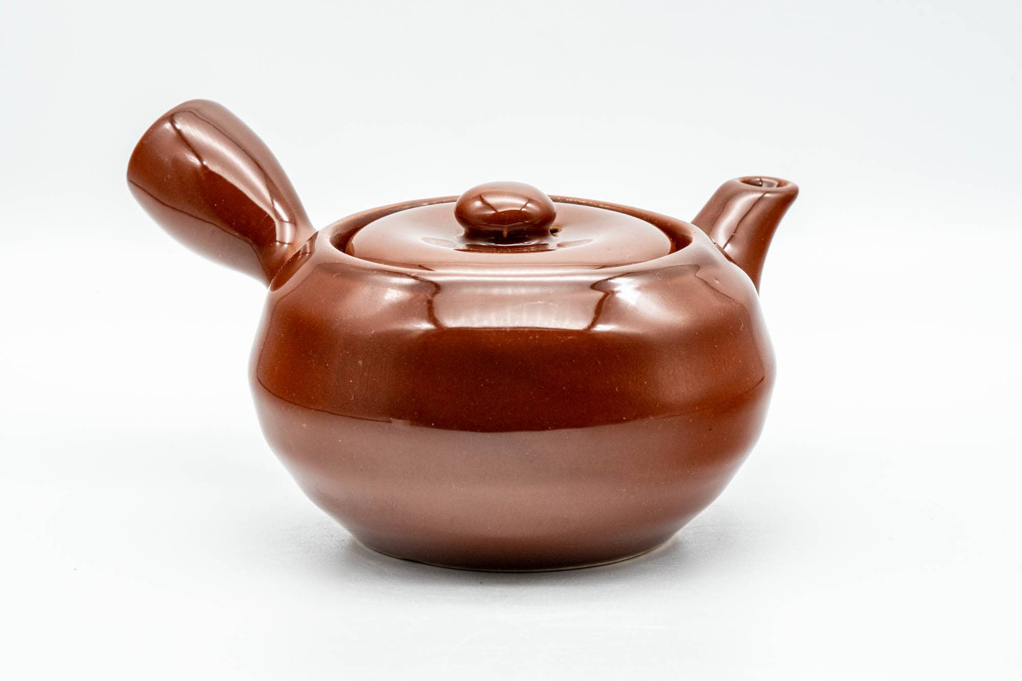 Japanese Kyusu - Burgundy Glazed Ceramic Filter Teapot - 300ml