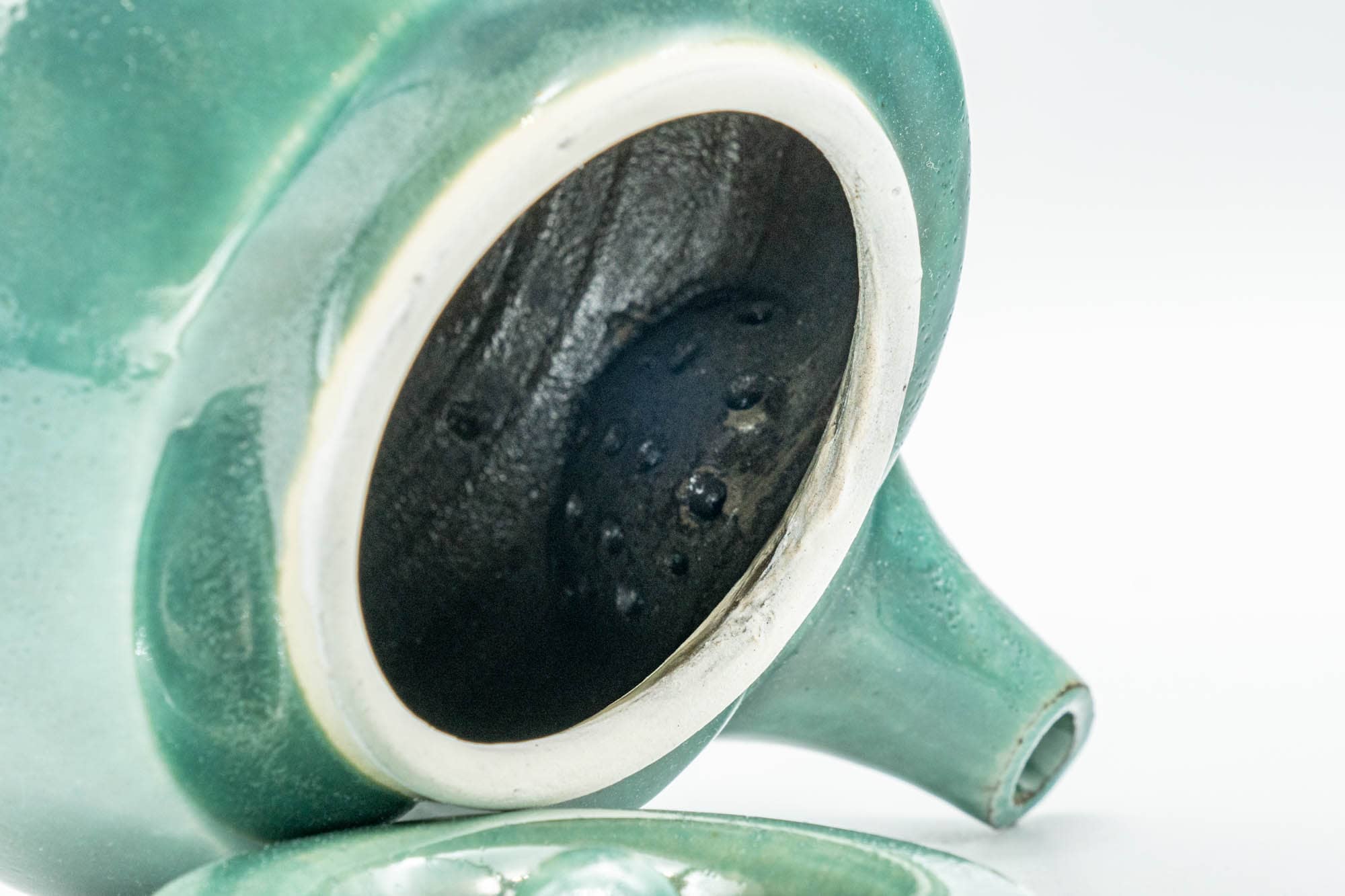 Japanese Kyusu - Jade Green Glazed Onta-yaki Do-ake Teapot - 275ml