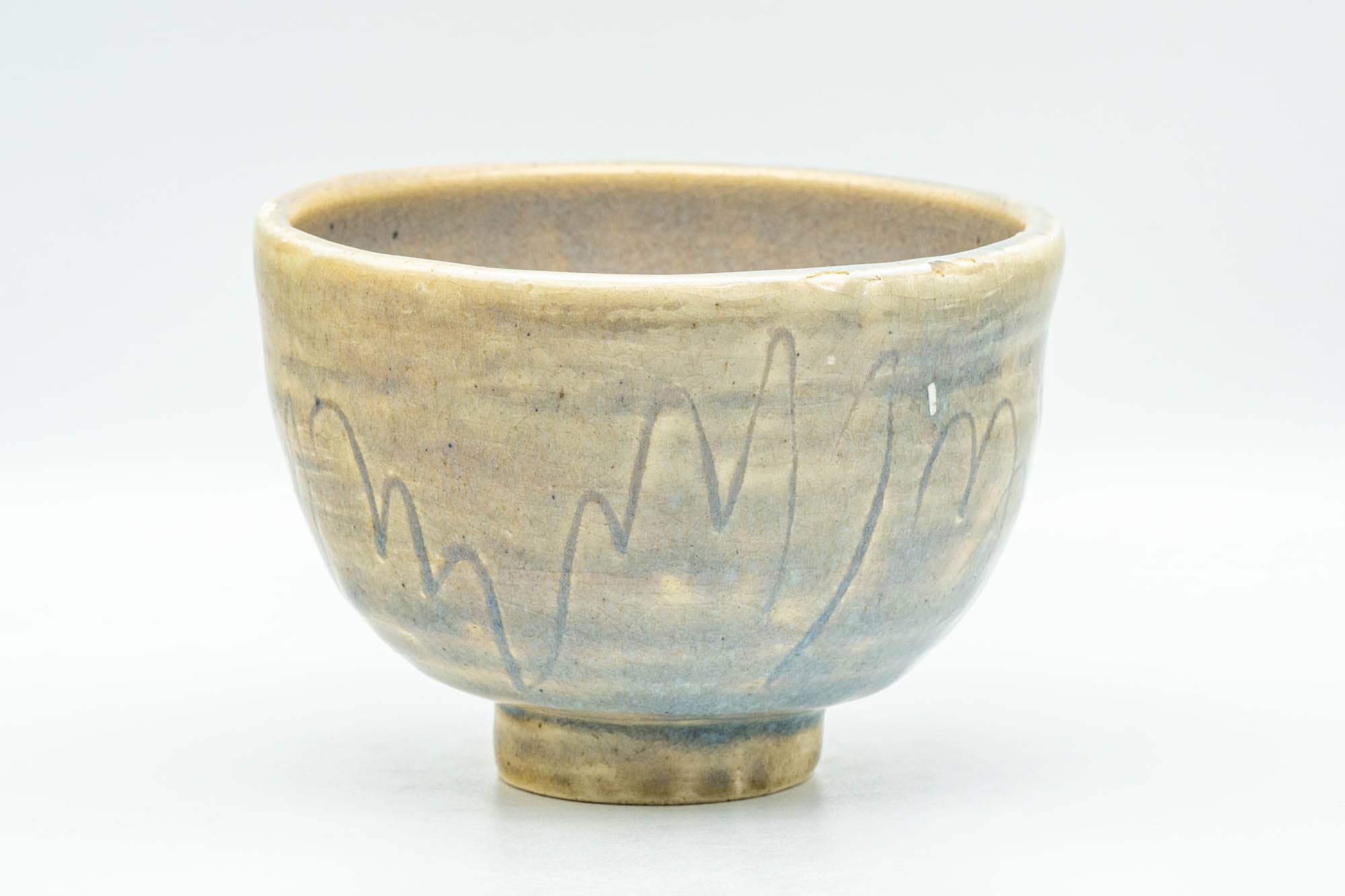 Japanese Matcha Bowl - Grey-Blue Crazed Glazed Chawan - 350ml