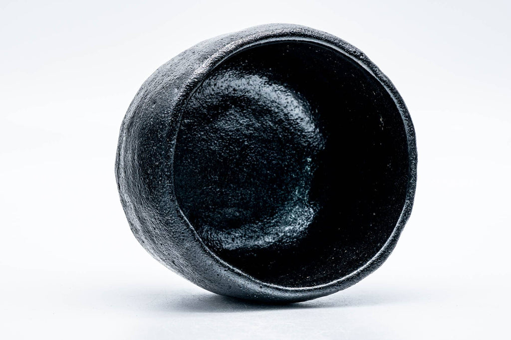 Japanese Matcha Bowl - 平安春峰 Shunpo Heian - Black Yamamichi Kuro-Raku Chawan - 350ml