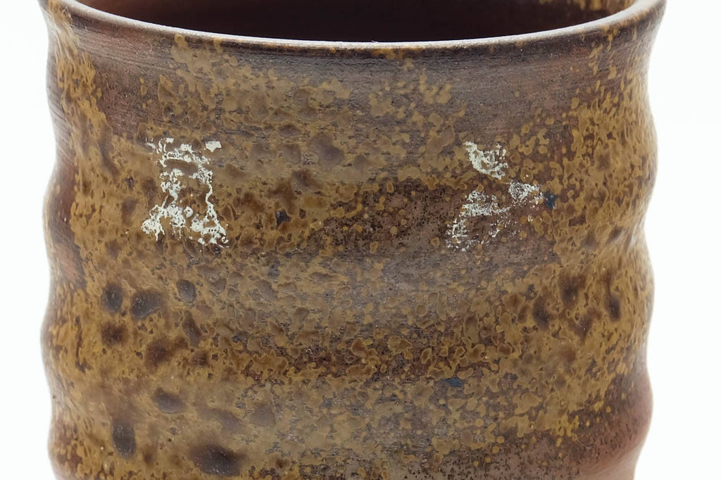 Japanese Teacup - Ash Glazed Spiraling Bizen-yaki Yunomi - 100ml