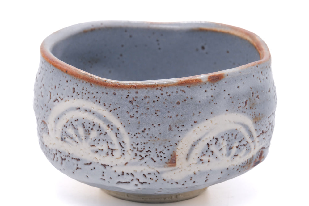 Japanese Matcha Bowl - 加藤秀山 Katou Hideyama - Blue Shino Mino Chawan - 500ml