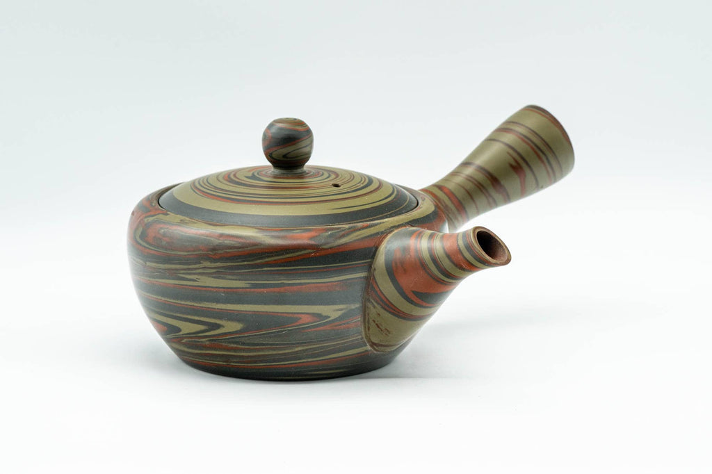 Japanese Kyusu - Nerikomi Tokoname-yaki Debeso Teapot - 250ml