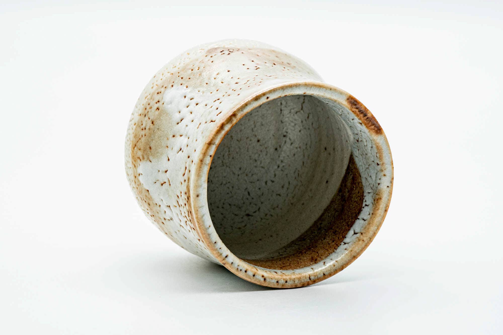 Japanese Teacup - Large Orange Shino Glazed Mino-yaki Yunomi - 300ml