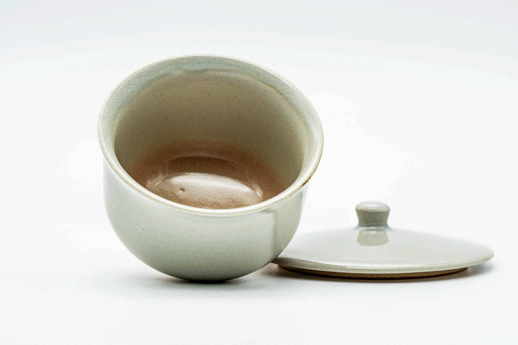 Japanese Teacup - Classic Beige Glazed Hagi-yaki Lidded Yunomi - 110ml