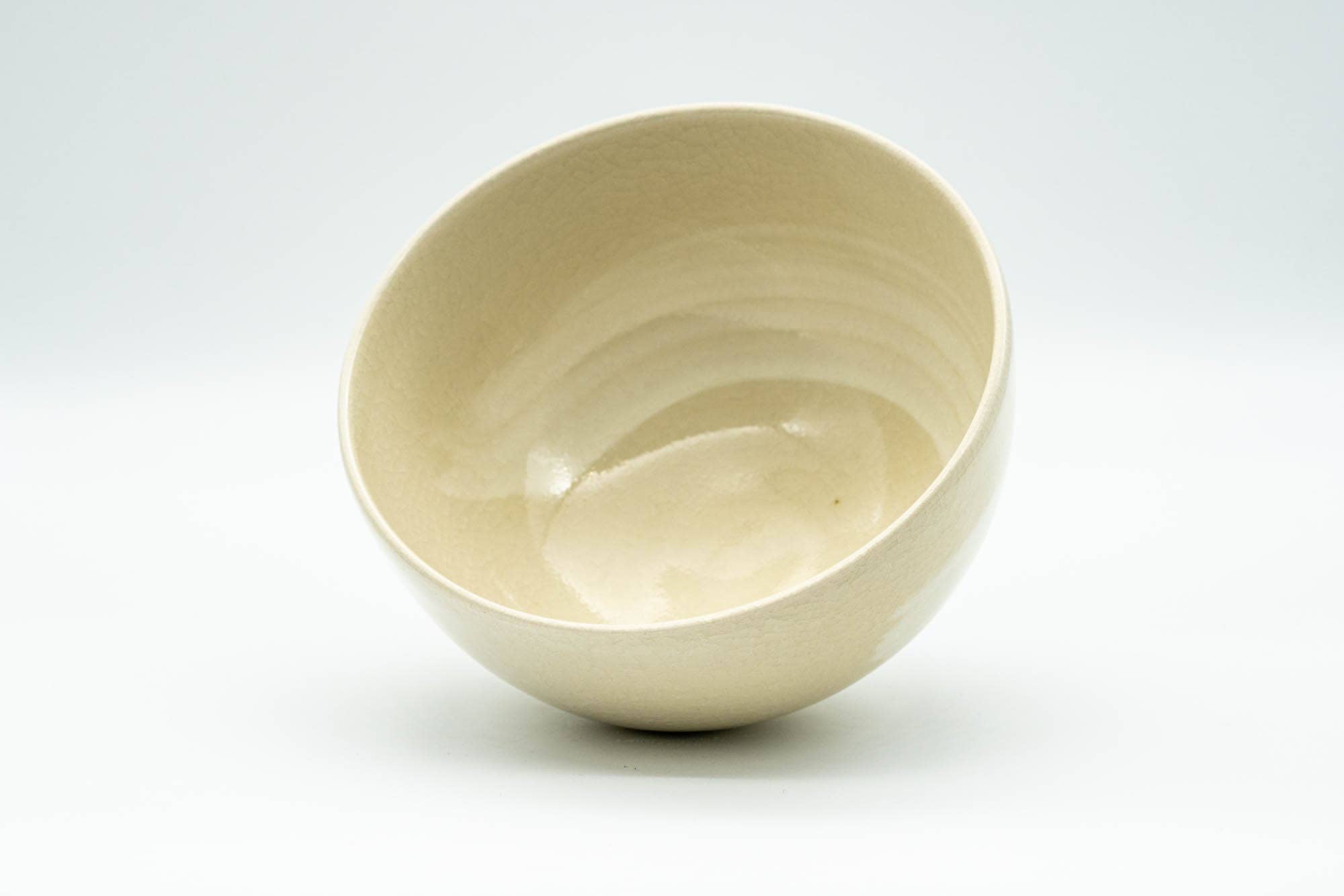 Japanese Matcha Bowl - Beige Hakeme Kyo-yaki Chawan - 300ml