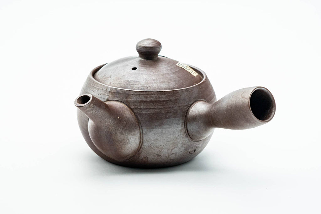 Japanese Kyusu - 昇龍窯 Shoryu Kiln - Brown Ash Glazed Banko-yaki Mesh Teapot - 260ml