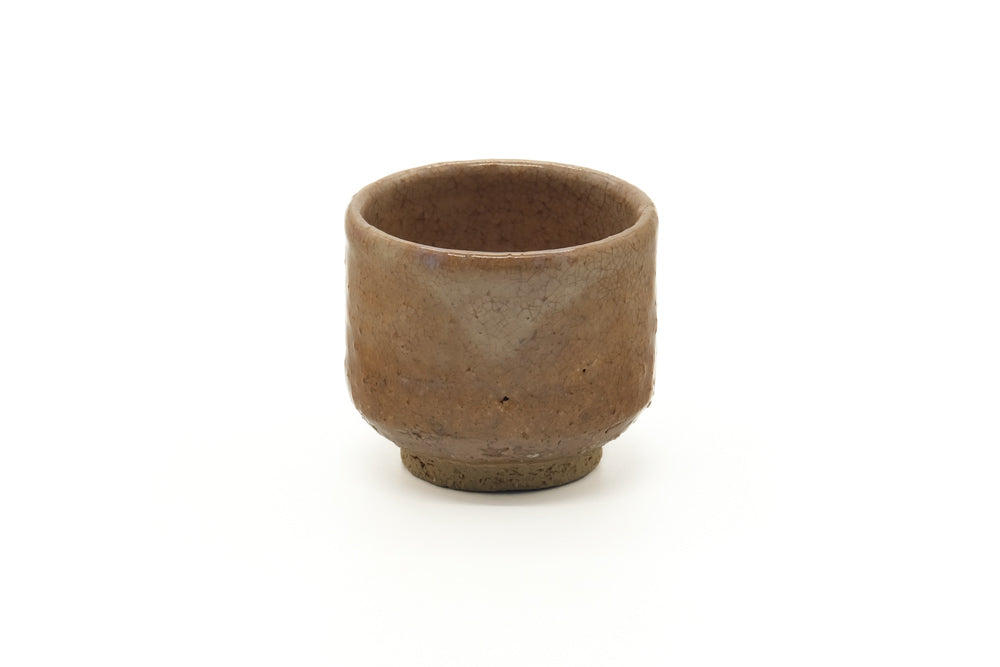 Japanese Teacup - Beige White Drip-Glazed Hagi Yunomi - 80ml