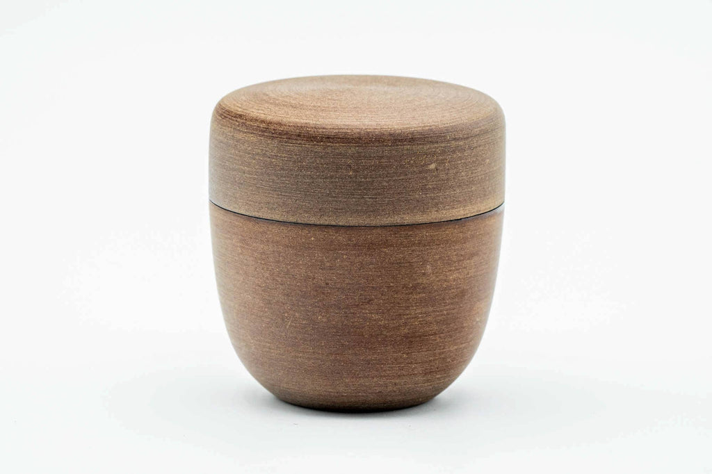 Japanese Natsume - Black Urushi Lacquer Interior - Wooden Exterior - Matcha Tea Caddy - 100ml