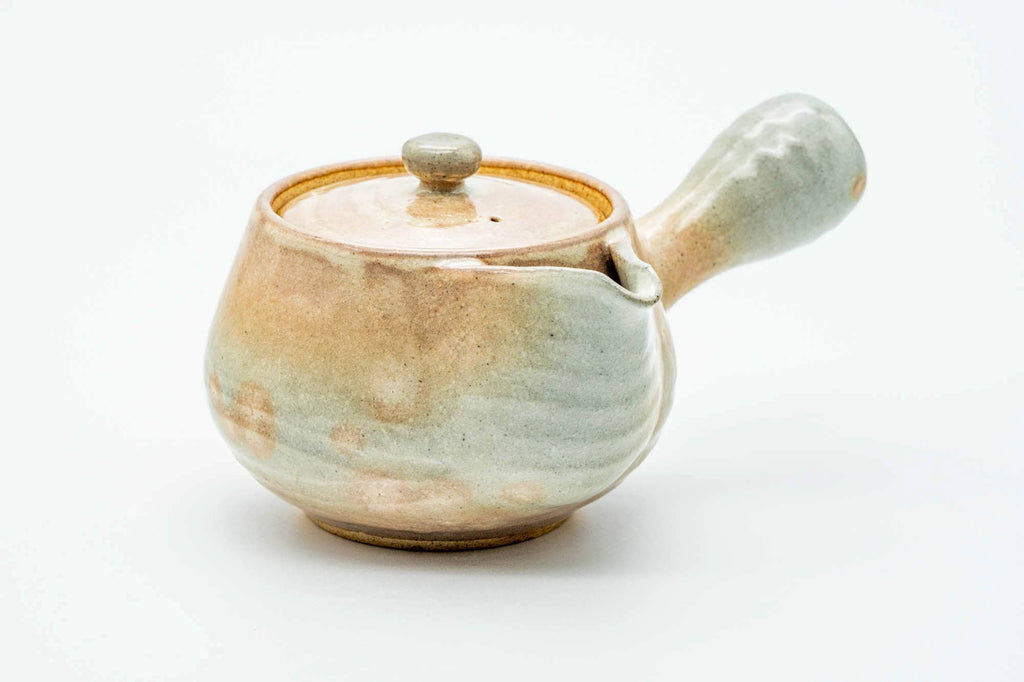 Japanese Kyusu - Beige Pink Gohonte Hagi-yaki Do-ake Teapot - 280ml