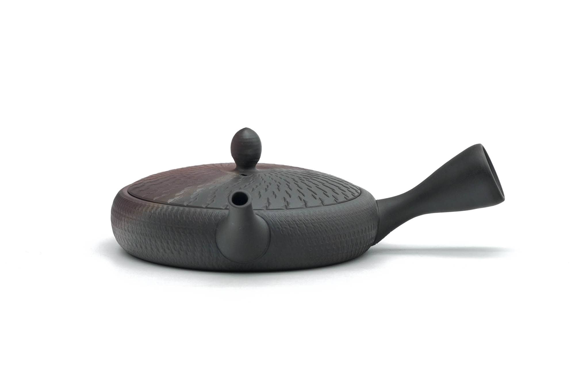 Wide Flat Kokudei Yōhen Tokoname Teapot - 100ml