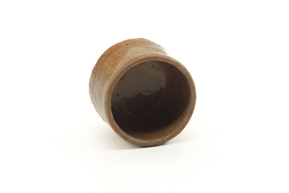Japanese Teacup - Beige White Drip-Glazed Hagi Yunomi - 80ml