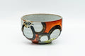 Japanese Teacup - Floral White Red Glazed Guinomi - 55ml