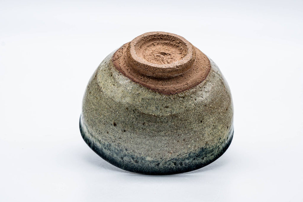 Japanese Matcha Bowl - Beige Blue Hare's Fur Glazed Wan-nari Chawan - 250ml