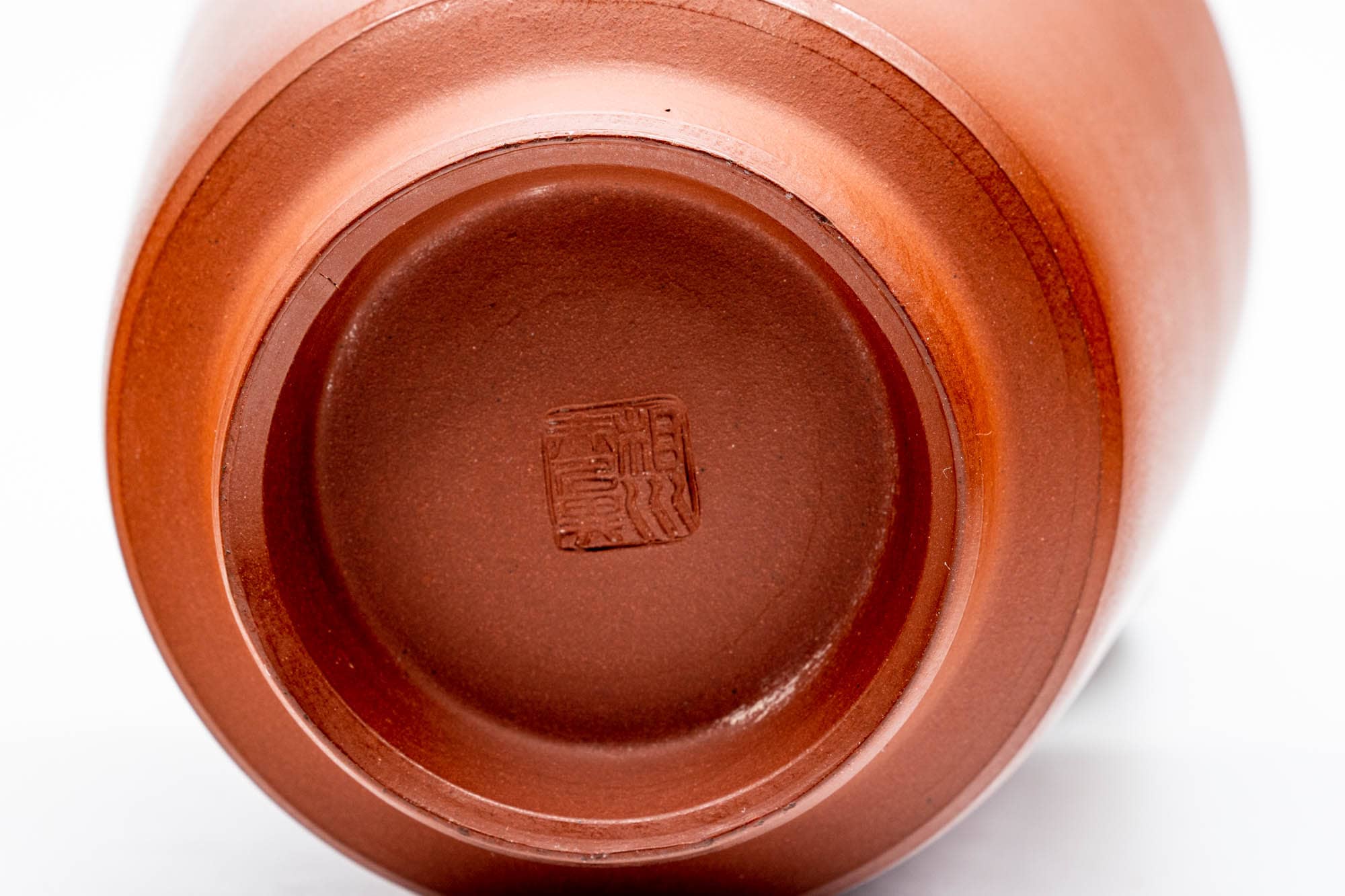 Japanese Teacups - Pair of Smooth Red Shudei Tokoname-yaki Yunomi