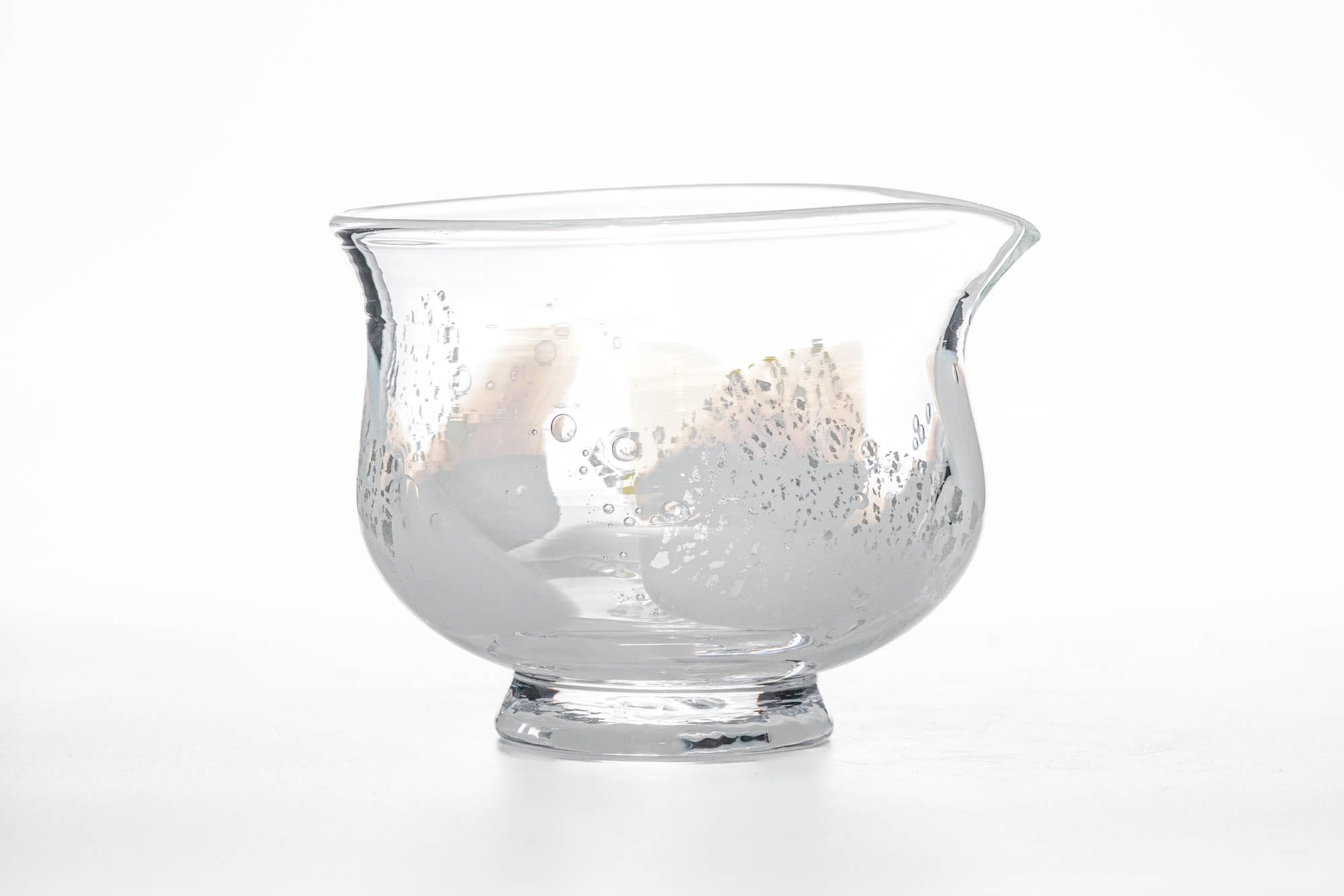 Tomoe 巴 - White Glass Spouted Matcha Bowl - 200ml