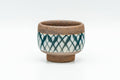 Japanese Teacup - Blue White Checkered Guinomi - 35ml