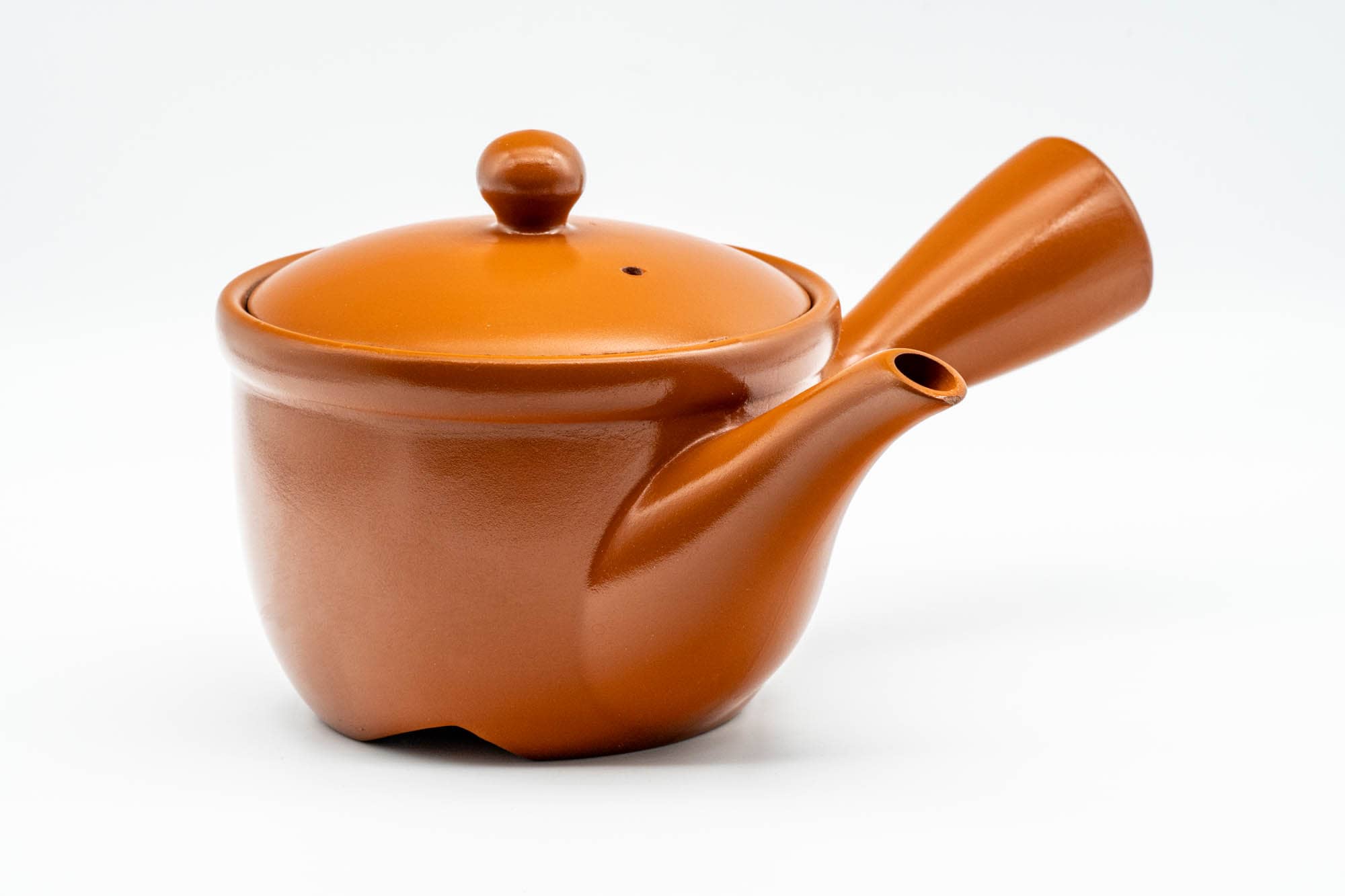 Japanese Kyusu - Red Shudei Tokoname-yaki Mesh Mould-made Teapot - 300ml