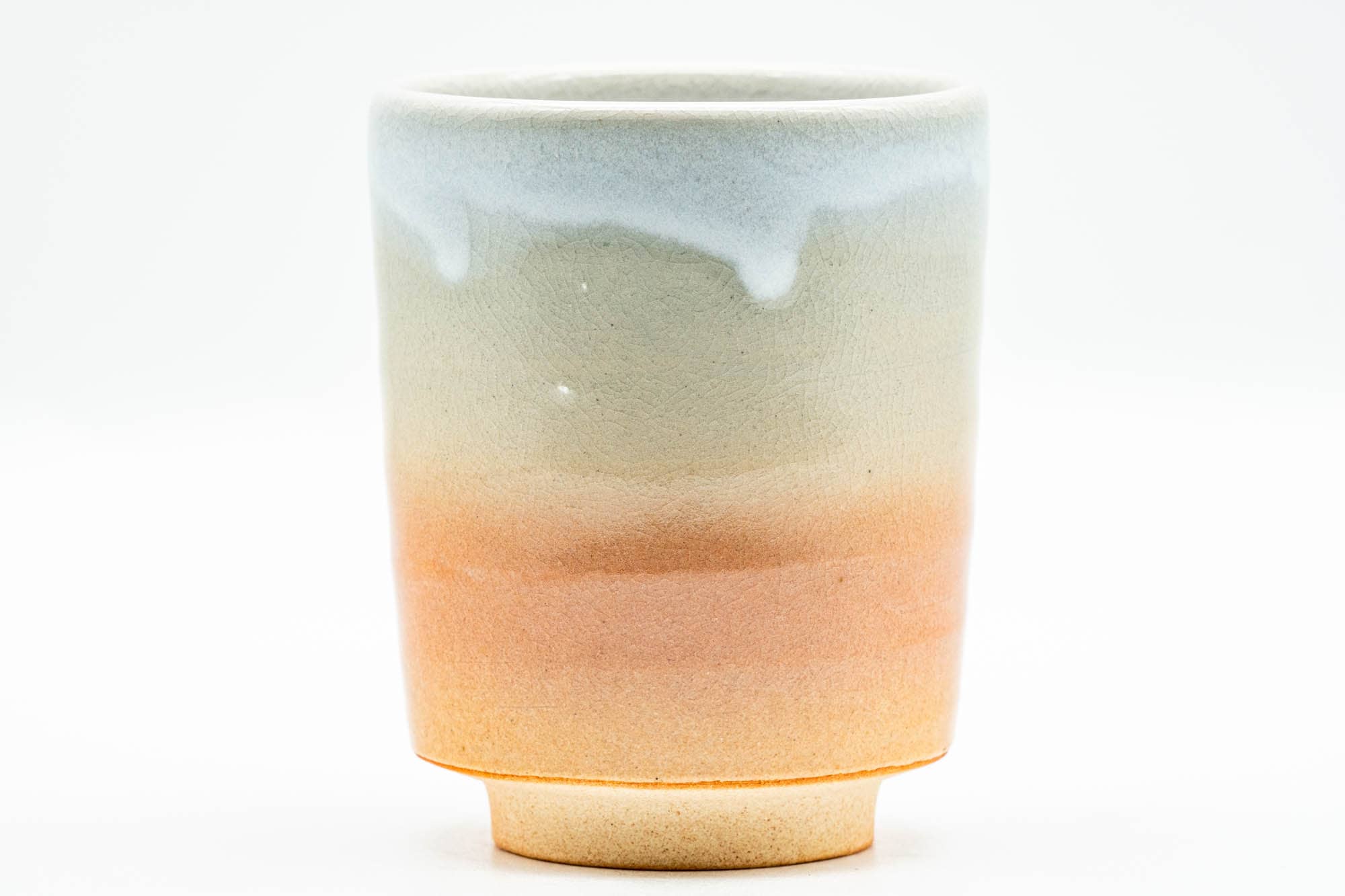 Japanese Teacup - Pink White Drip-Glazed Hagi-yaki Yunomi - 160ml