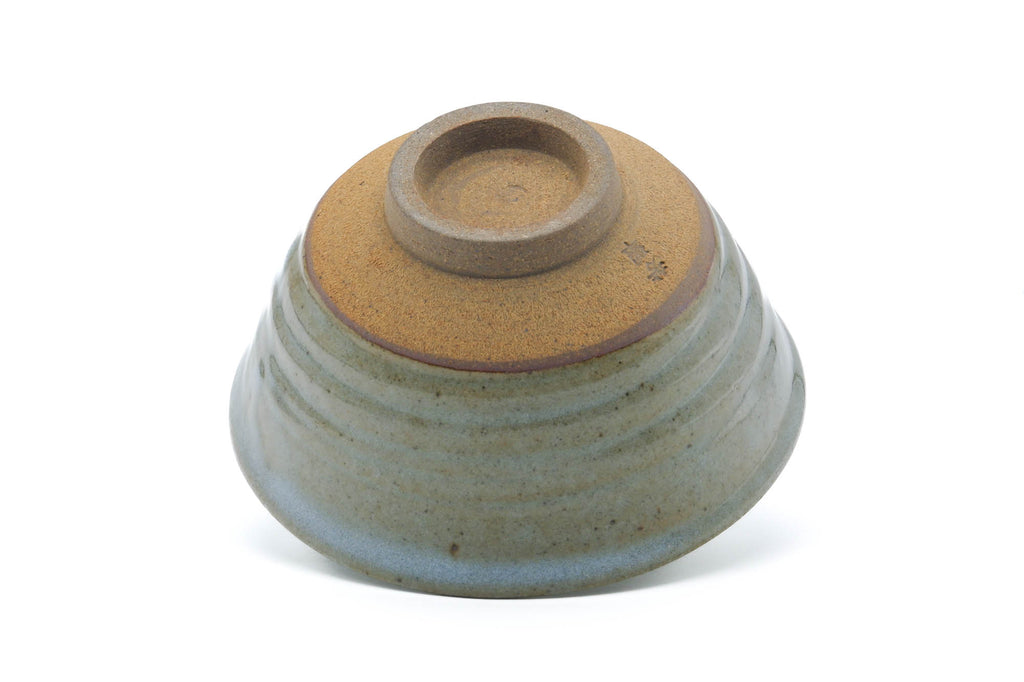 Japanese Matcha Bowl - Olive Green Drip-Glazed Komogai-nari Chawan - 500ml