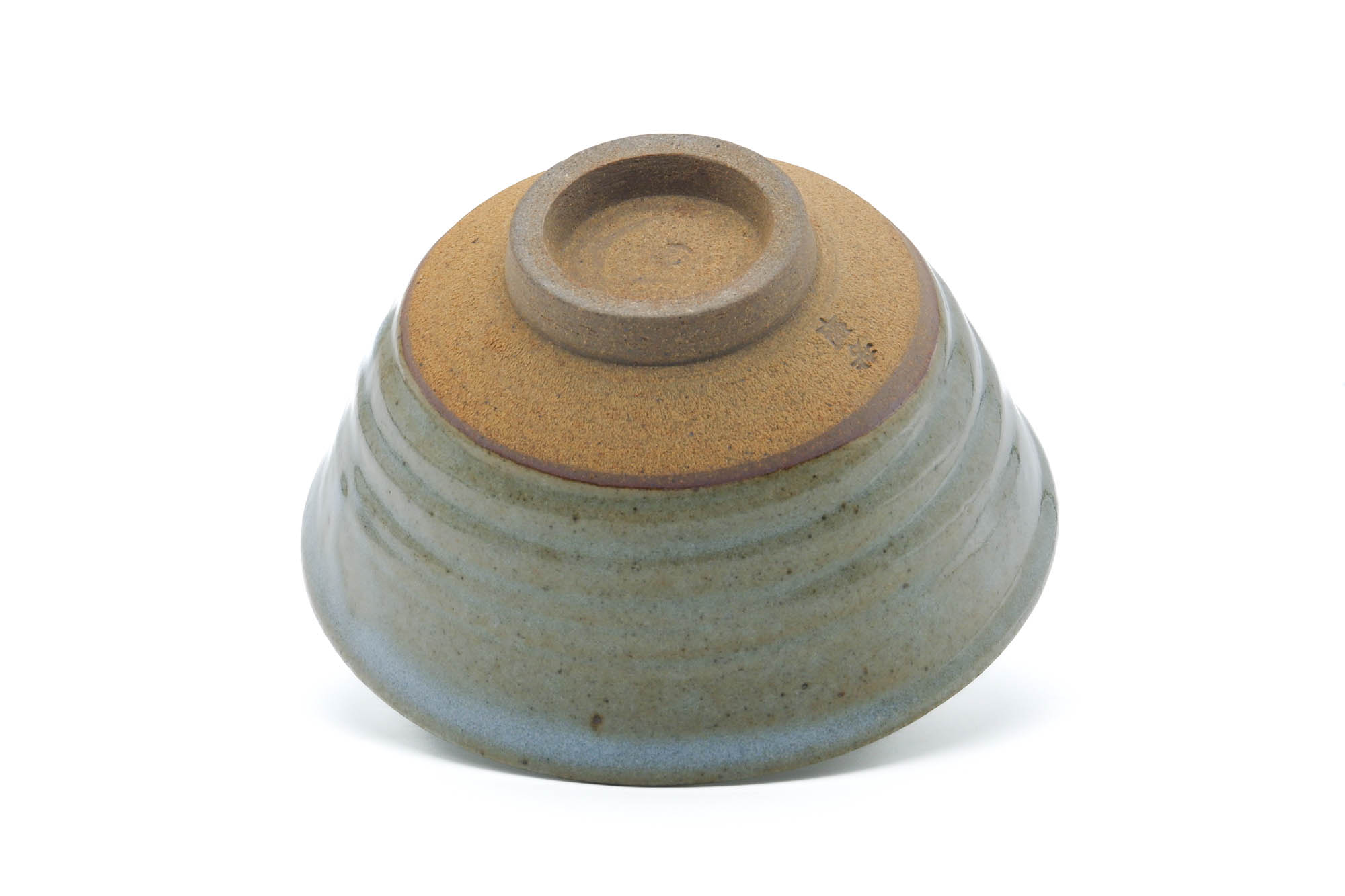 Japanese Matcha Bowl - Olive Green Drip-Glazed Komogai-nari Chawan - 500ml