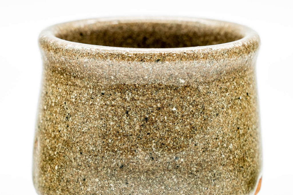 Japanese Teacup - Brown Speckled Curled Lip Guinomi - 60ml