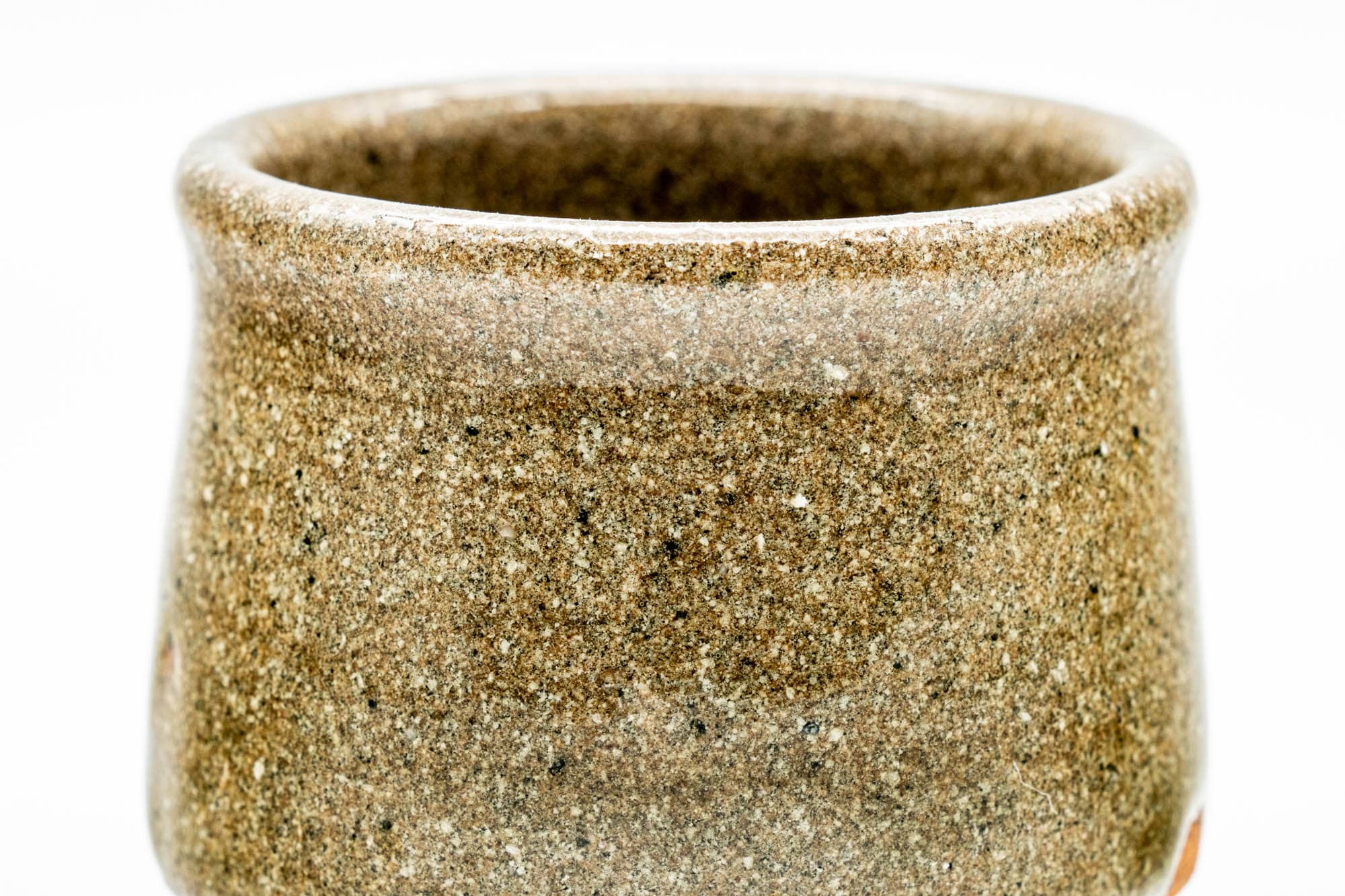 Japanese Teacup - Brown Speckled Curled Lip Guinomi - 60ml