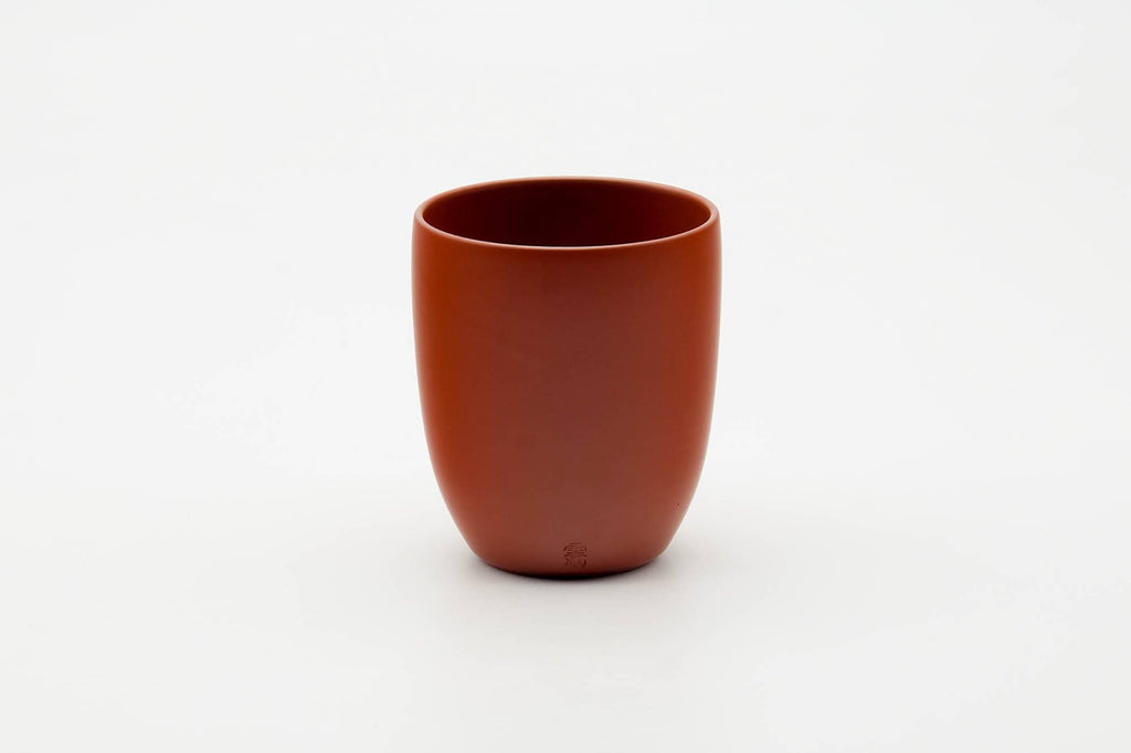 Japanese Teacup - Smooth Red Shudei Tokoname-yaki Yunomi - 120ml
