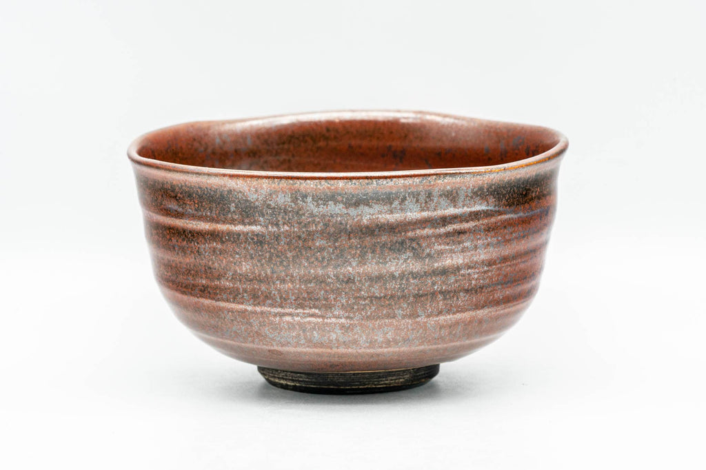 Japanese Matcha Bowl - Red Nagashi Tenmoku Glazed Wabi-Sabi Chawan - 350ml