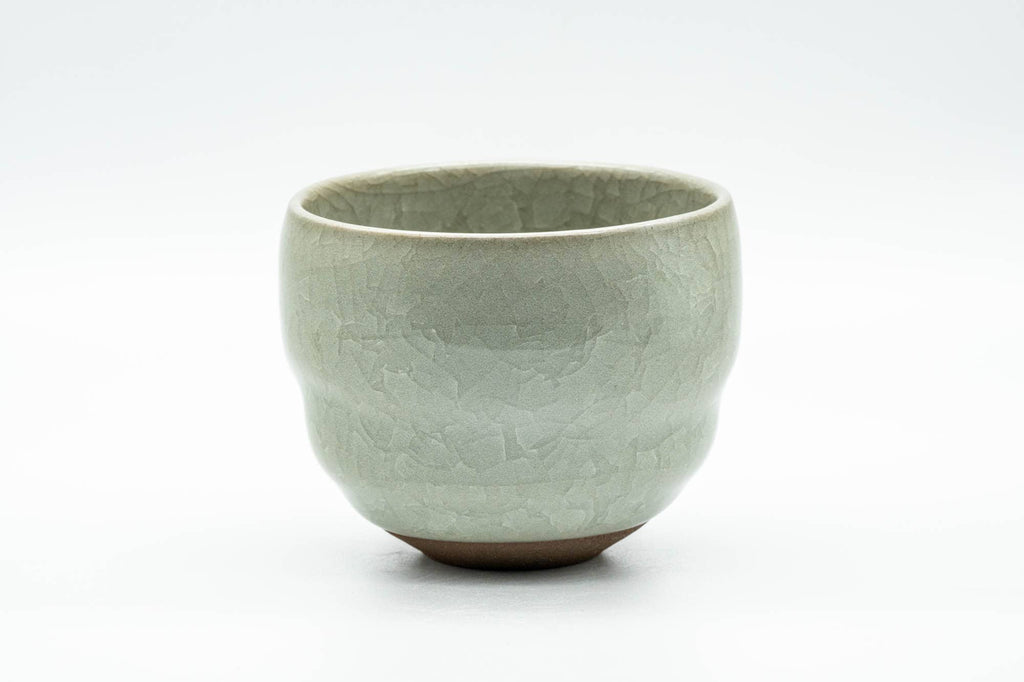 Japanese Teacup - Sage Green Celadon Snowflake Glazed Yunomi - 220ml