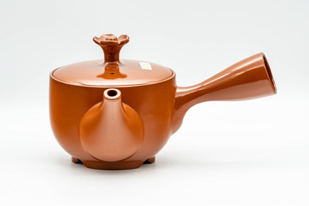 Japanese Kyusu - Flower-shaped Lid Tokoname-yaki Teapot - 380ml