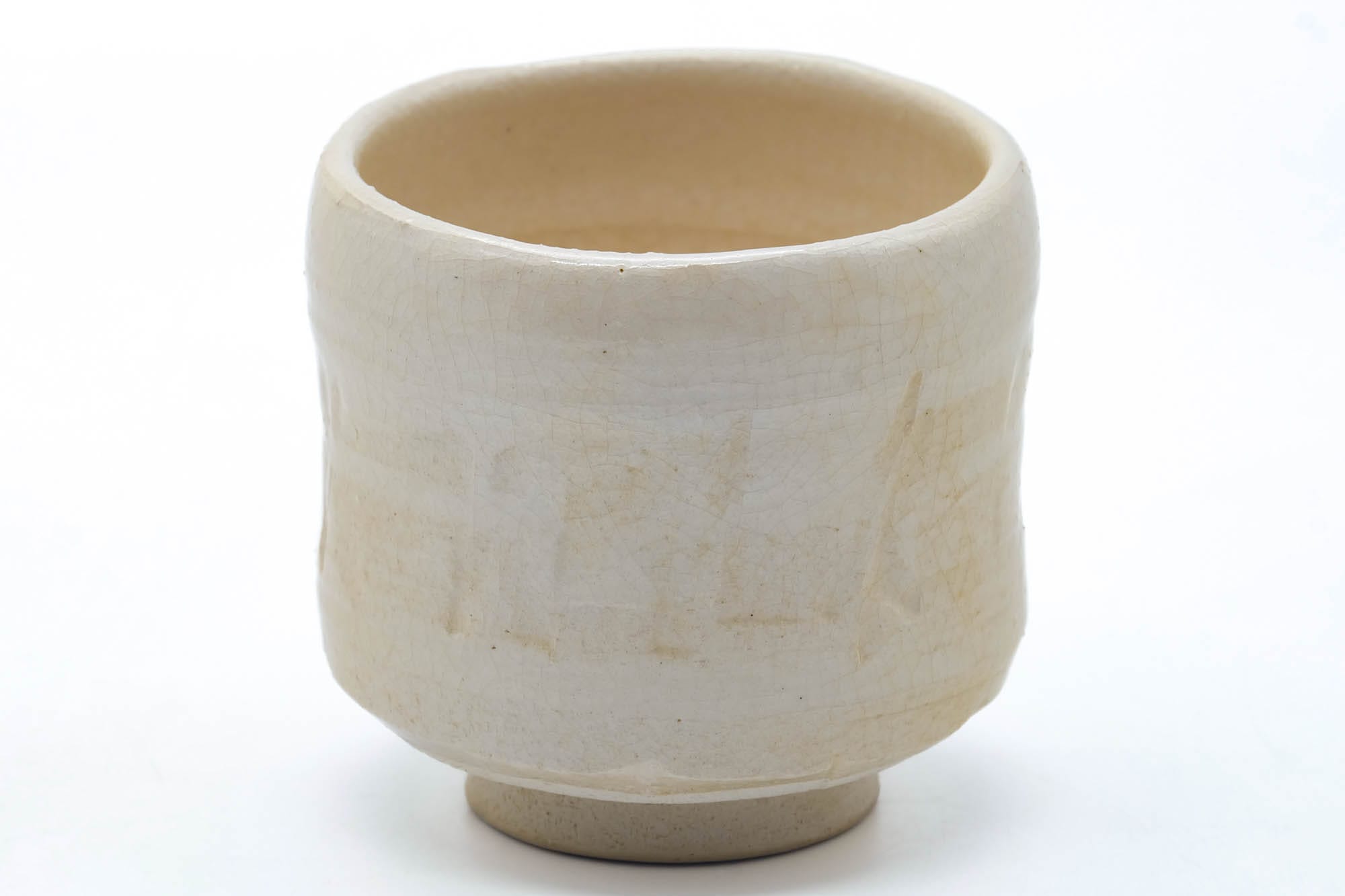 Japanese Teacup - Off White Glazed Doji-mari Yunomi - 175ml