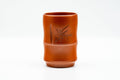 Japanese Teacup - Jinshu Itoh - Bamboo-Shaped Red Shudei Tokoname-yaki Yunomi - 160ml