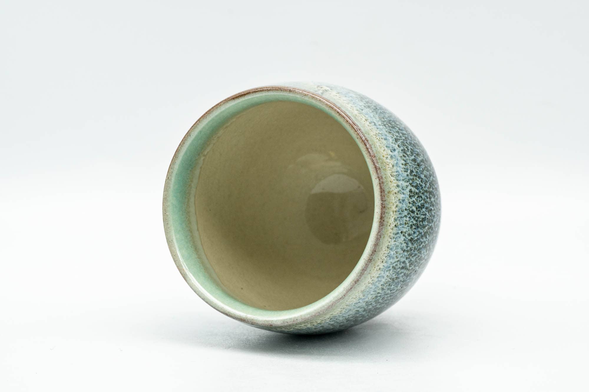 Japanese Teacup - Blue Green Hare's Fur Glazed Yunomi - 140ml