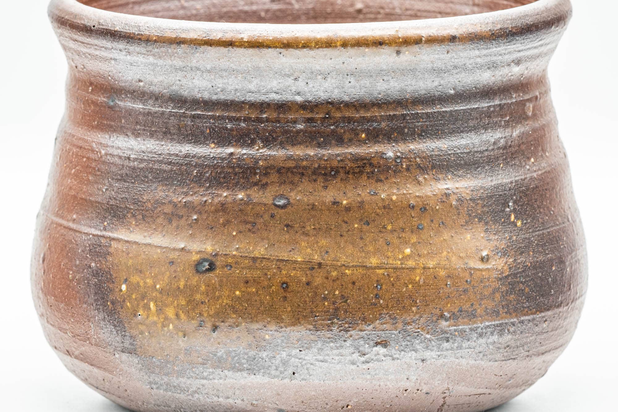 Japanese Kensui - Earthy Ash Glazed Bizen-yaki Water Bowl - 750ml