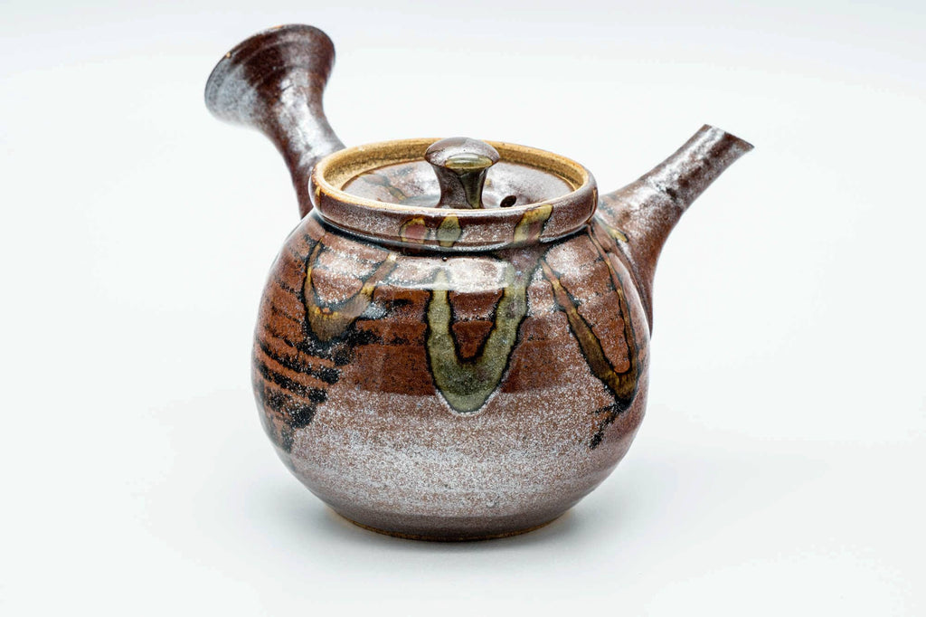 Japanese Kyusu - Brown Drip-Glazed Do-ake Teapot - 400ml