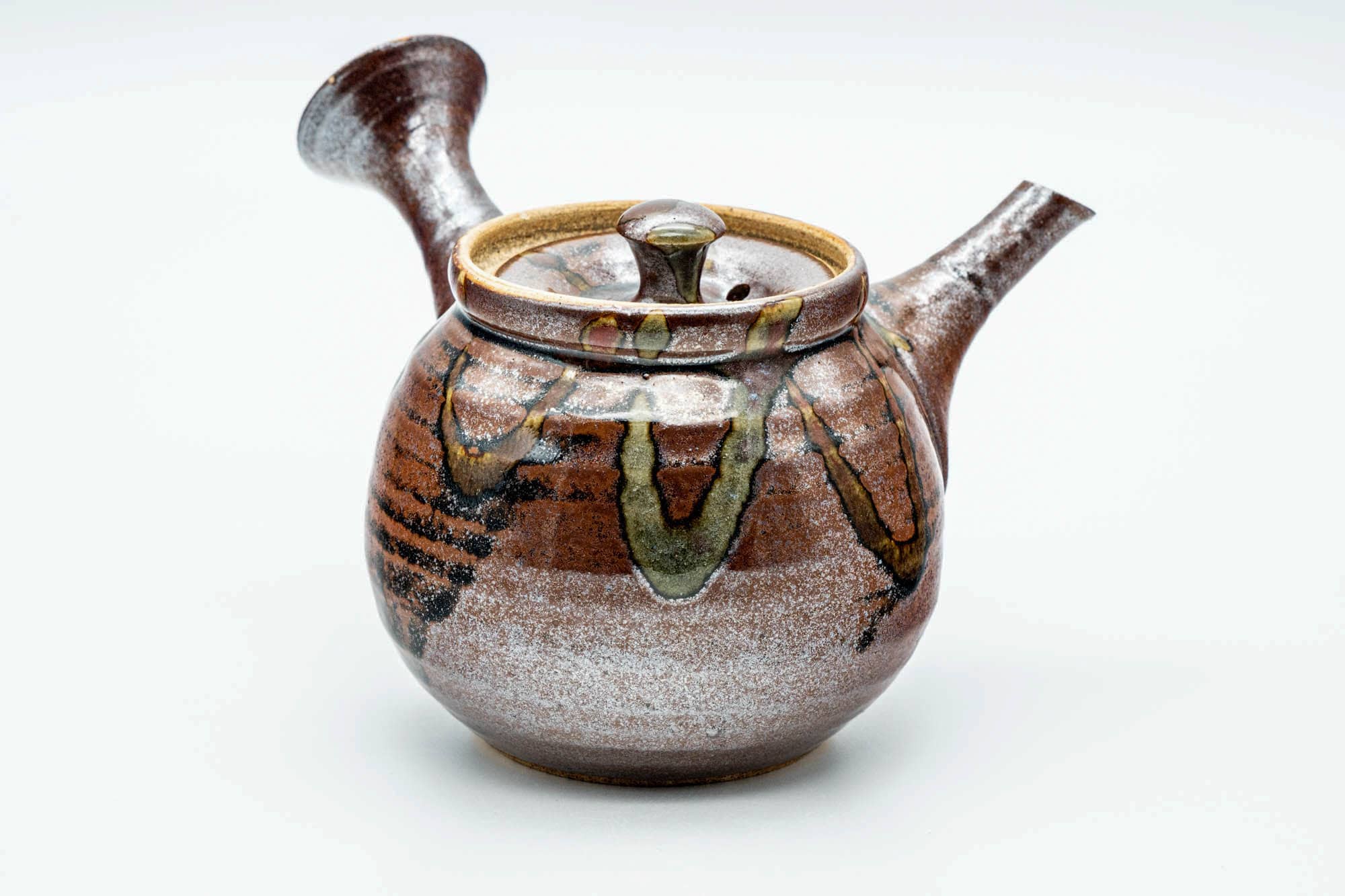 Japanese Kyusu - Brown Drip-Glazed Do-ake Teapot - 400ml