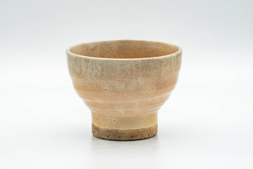 Japanese Teacup - Beige Weathered Hagi-yaki Yunomi - 140ml