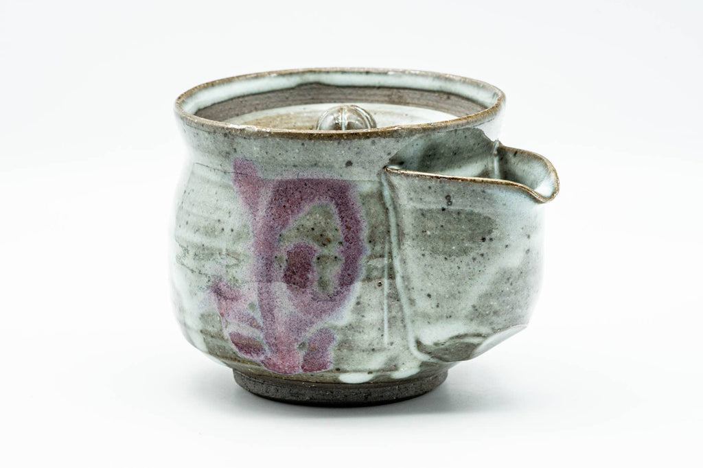 Japanese Houhin - Purple White Drip-Glazed Do-ake Handleless Teapot - 300ml