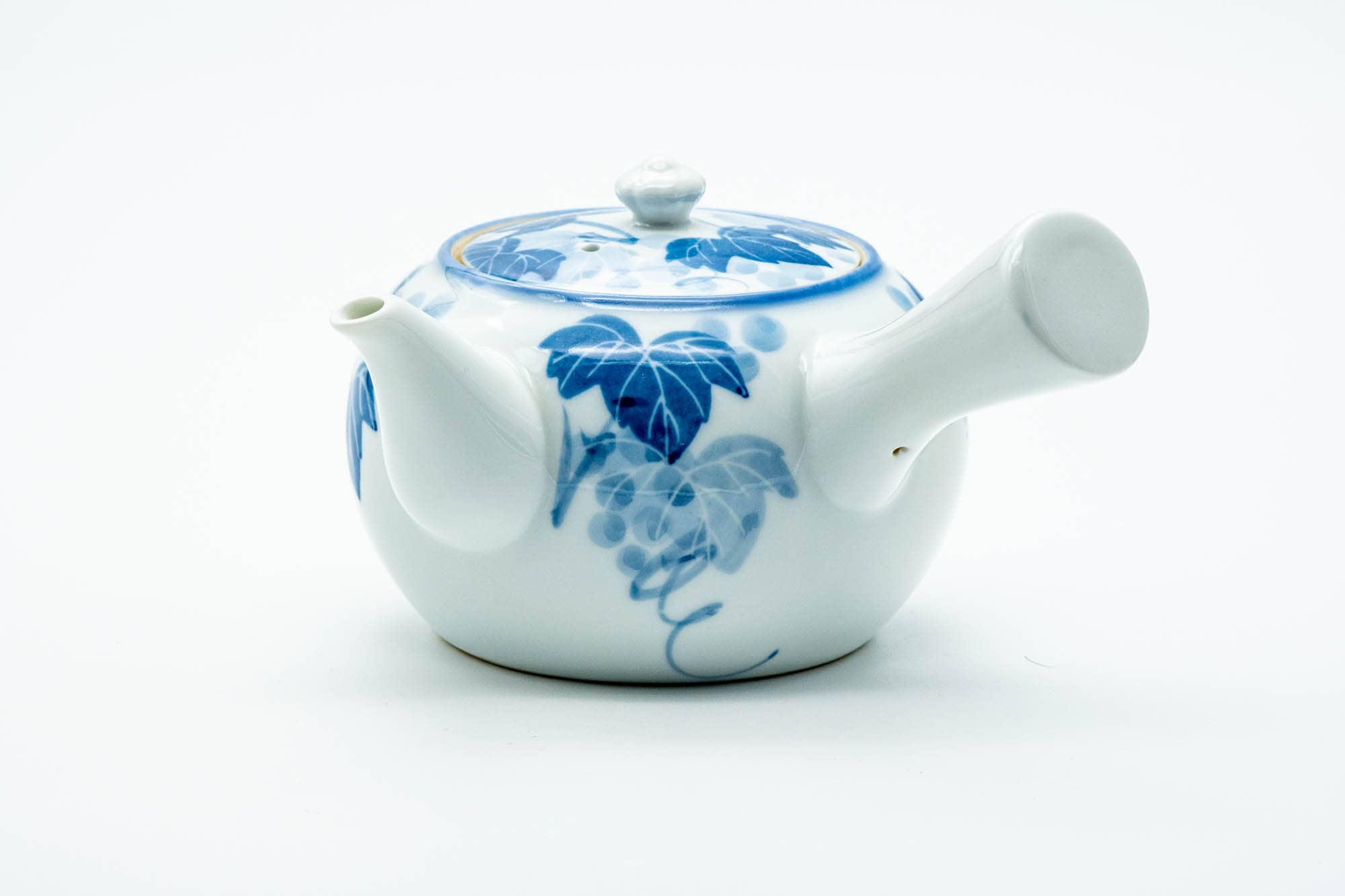 Japanese Kyusu - Blue Momiji Maple Leaves Arita-yaki Teapot - 350ml